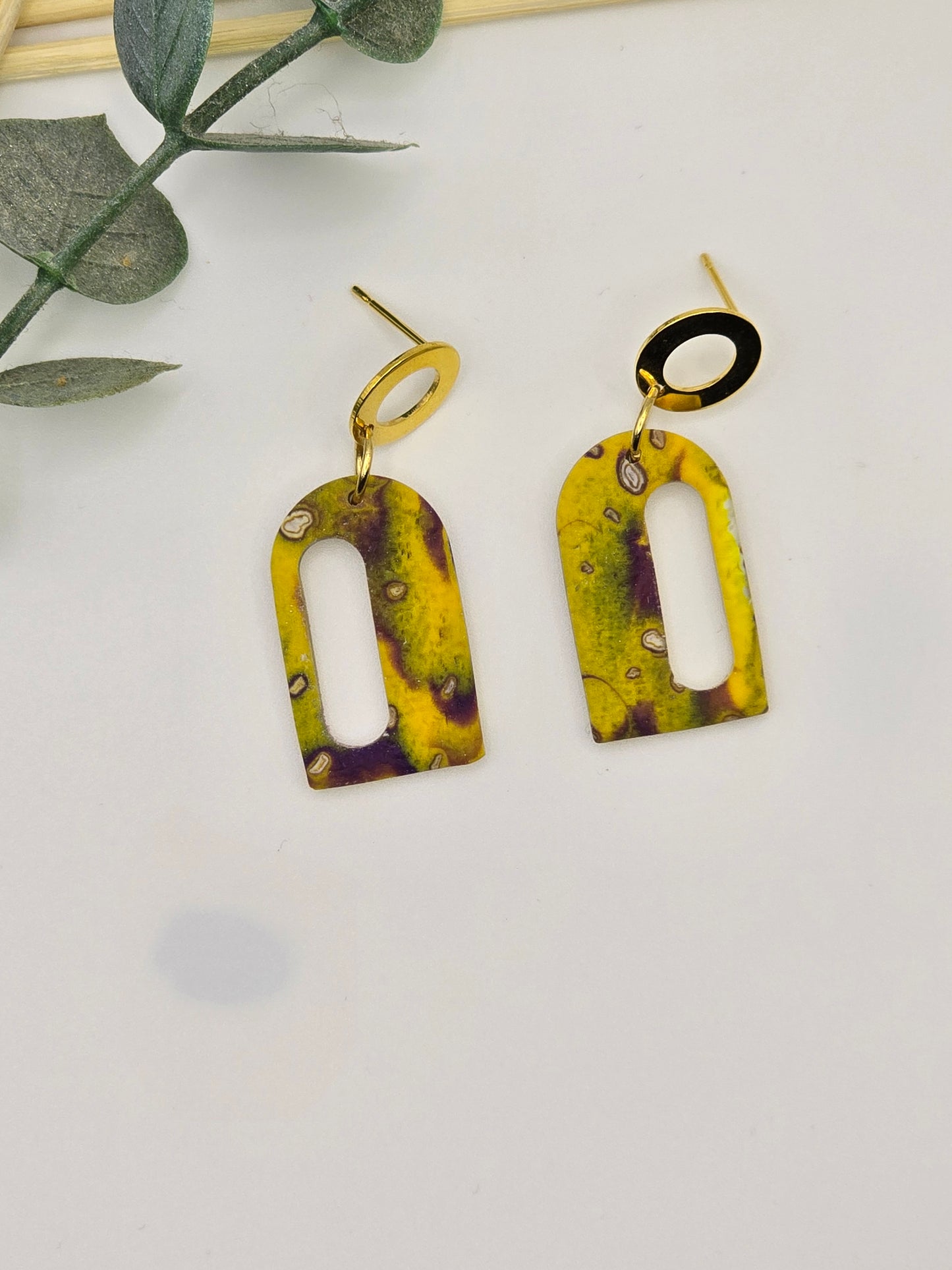 Marble Drop Earrings