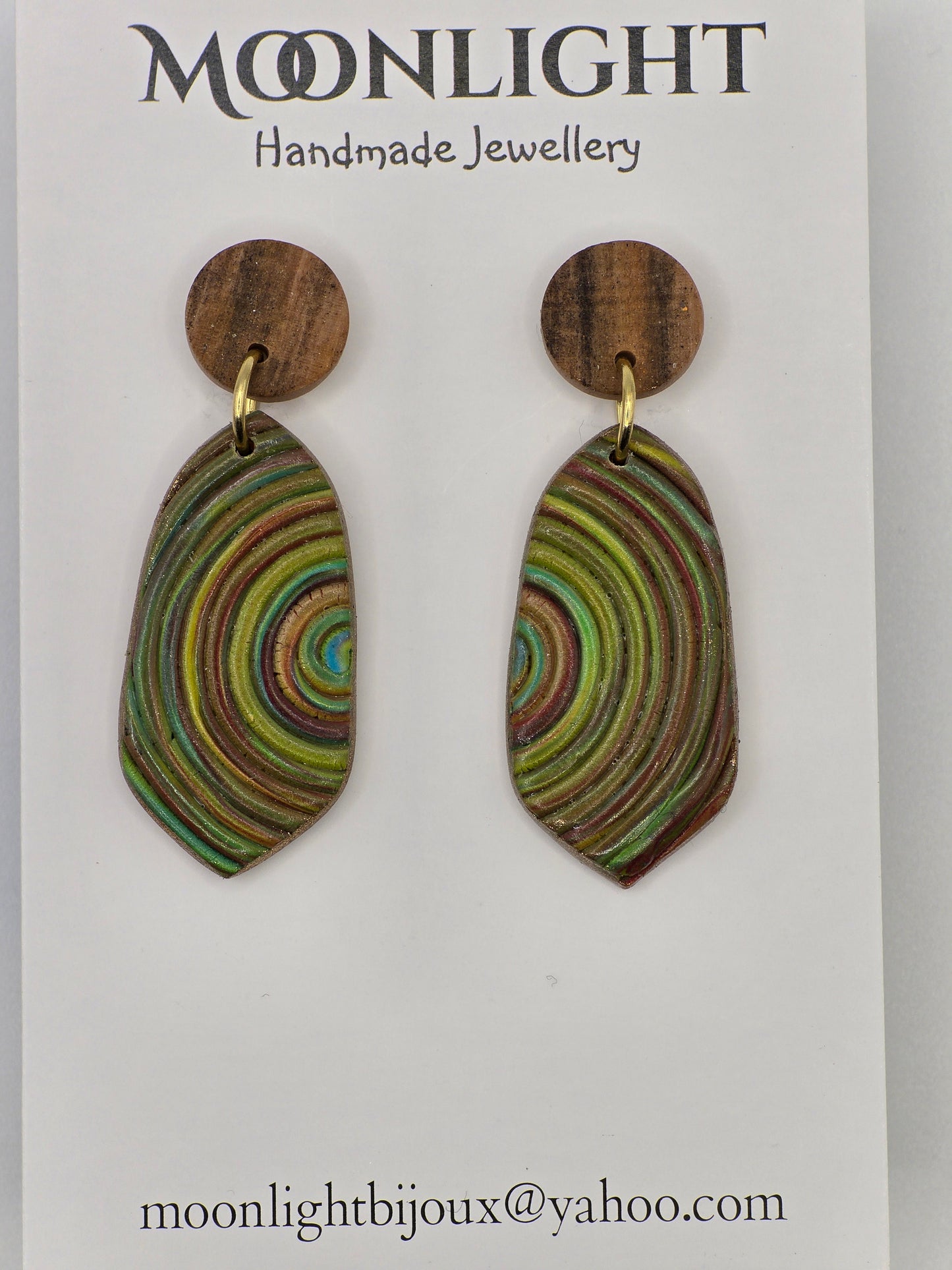 Multi Colour Textured Earrings