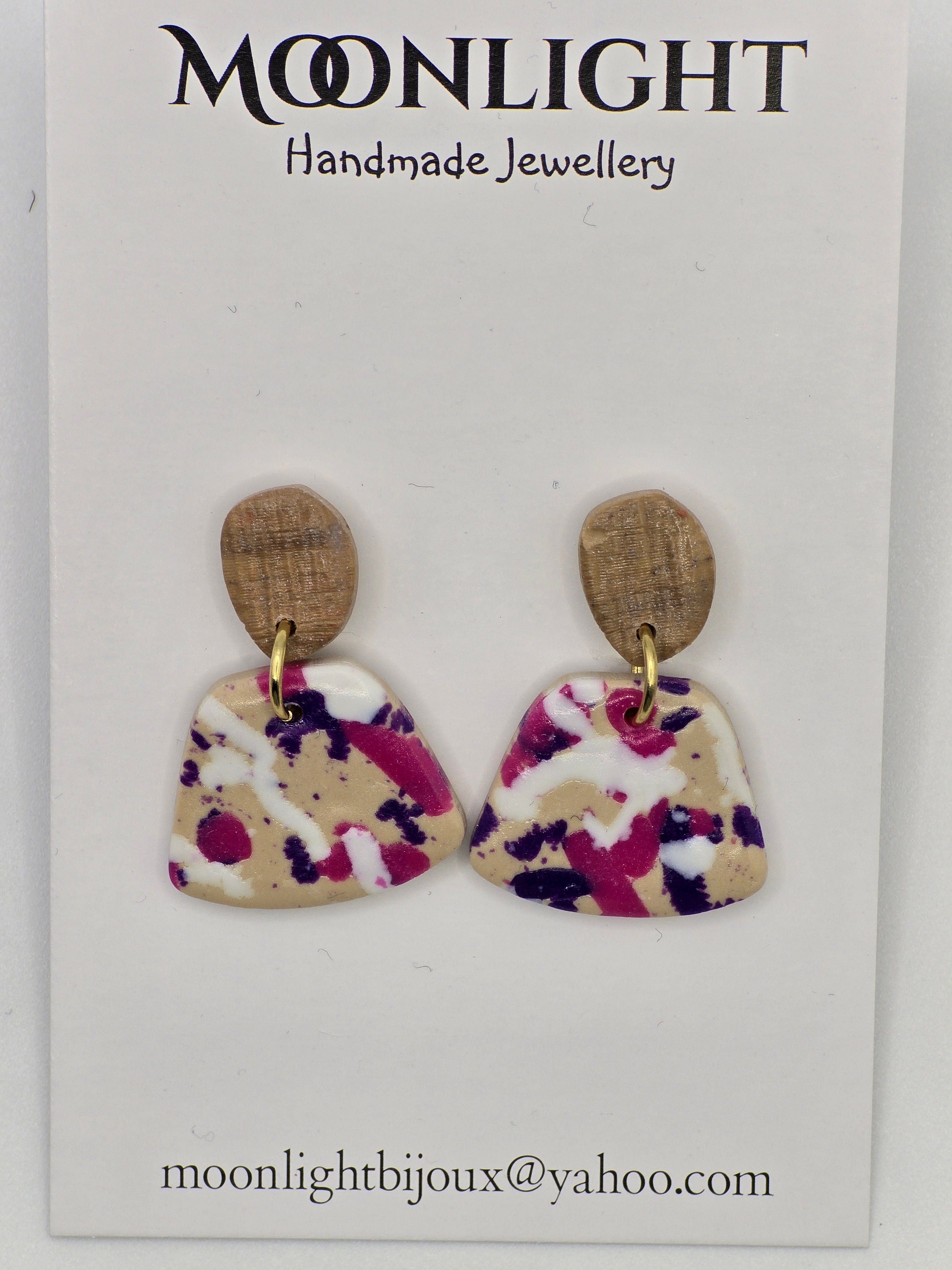 Multi Colour Earrings Pink