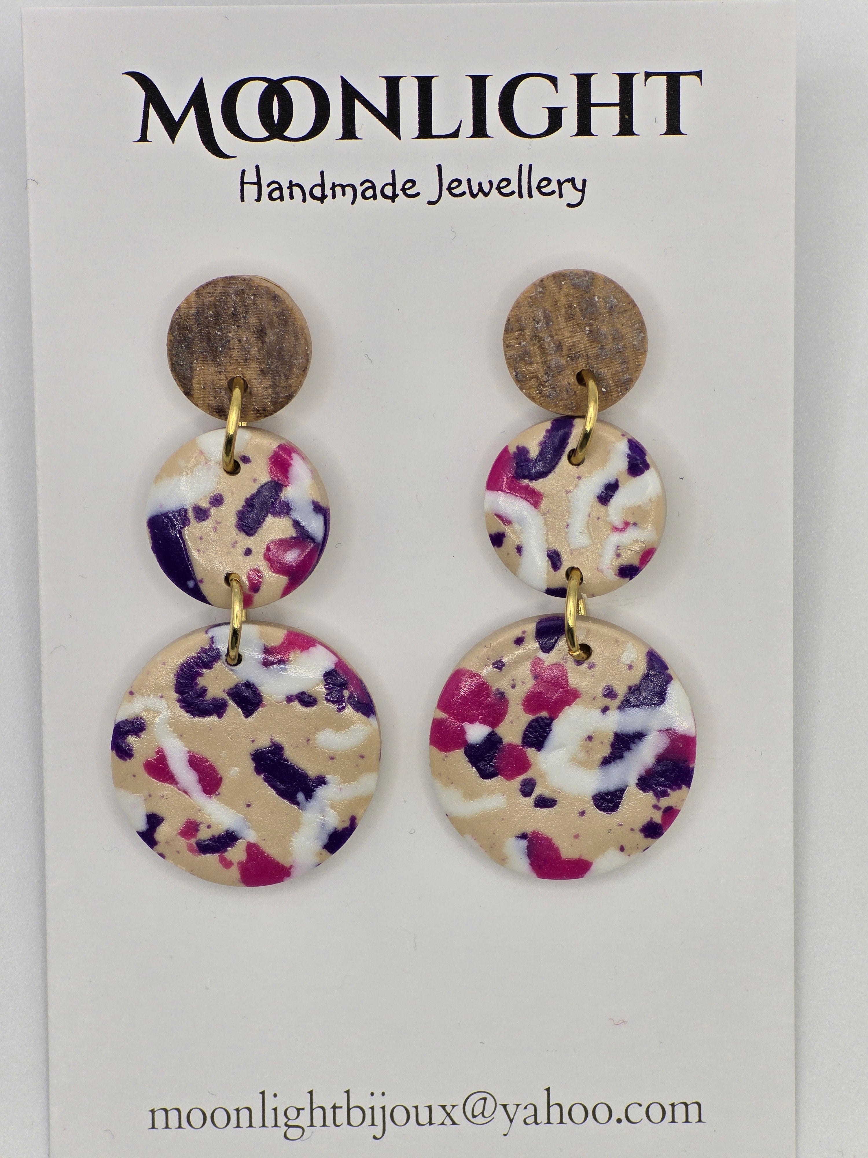 Multi Colour Earrings Pink