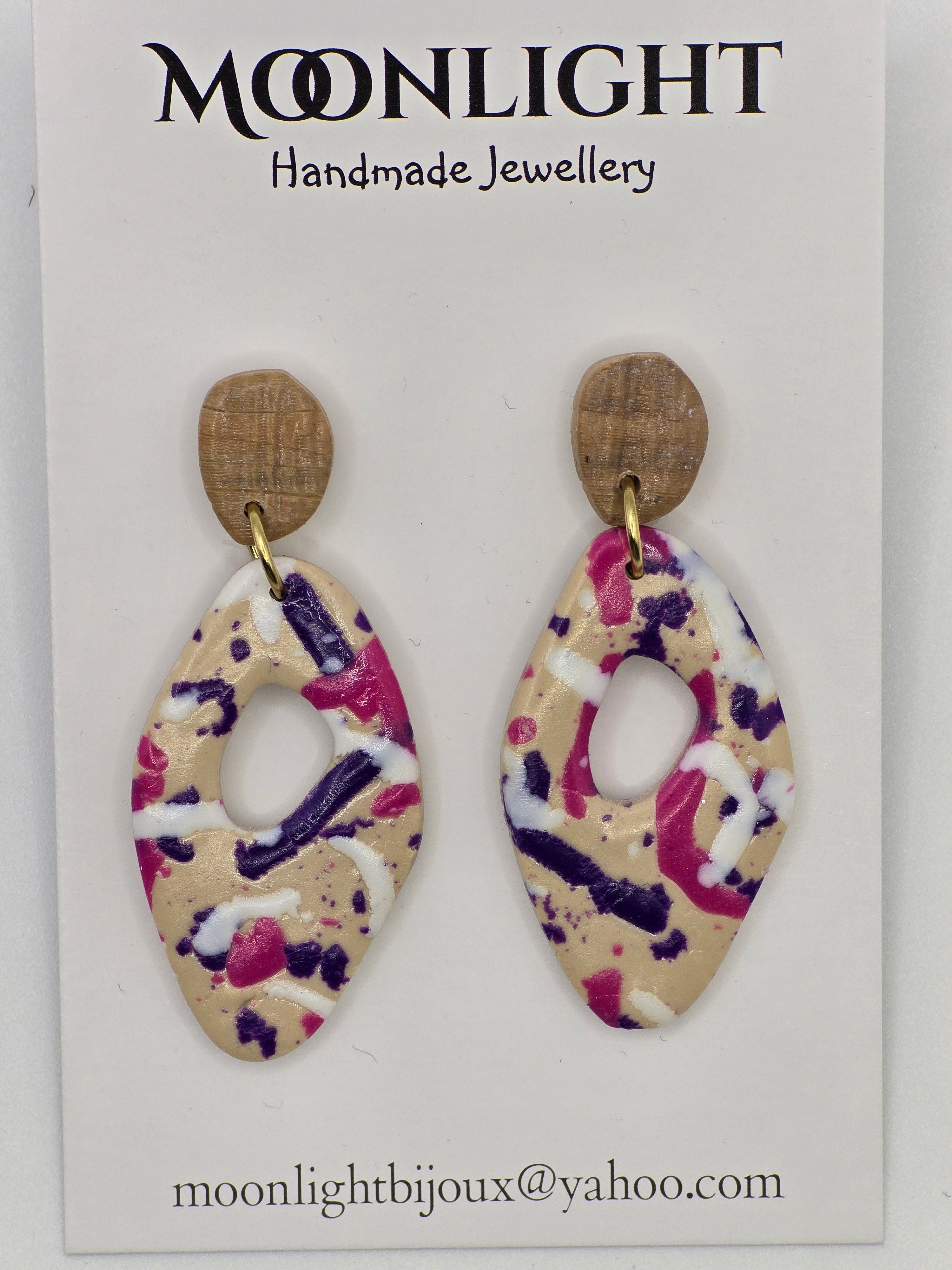 Multi Colour Earrings Pink