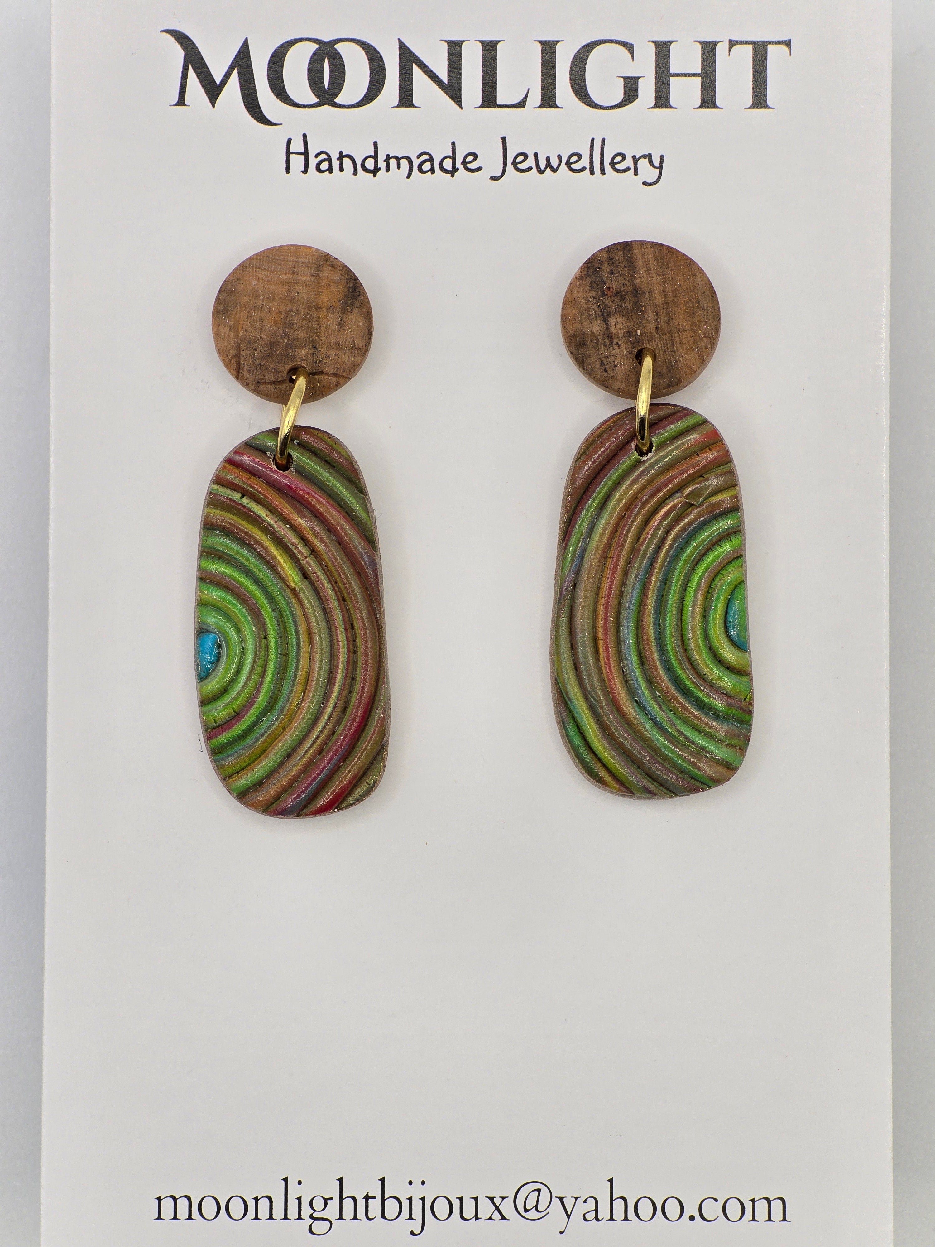 Multi Colour Textured Earrings