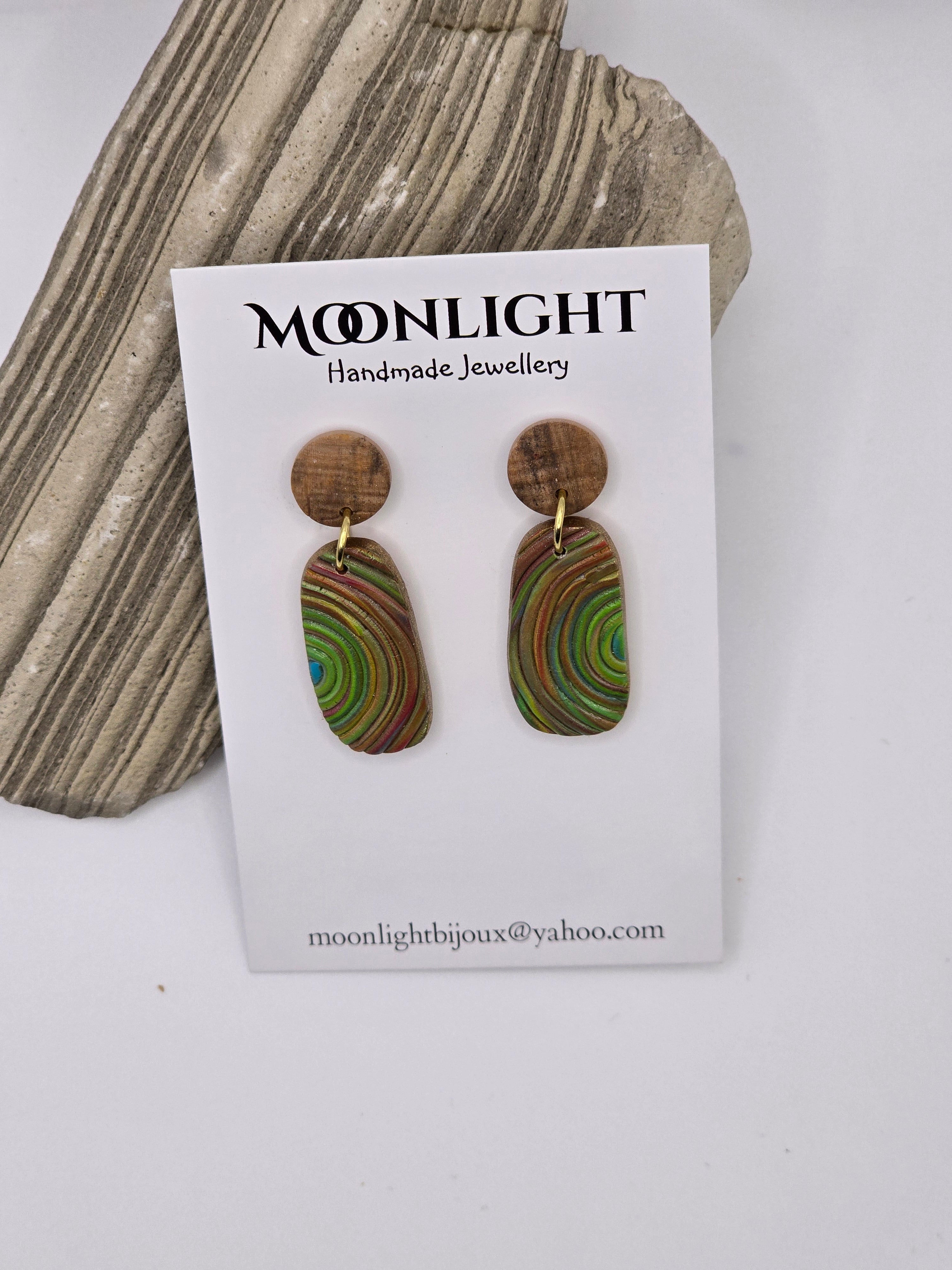 Multi Colour Textured Earrings