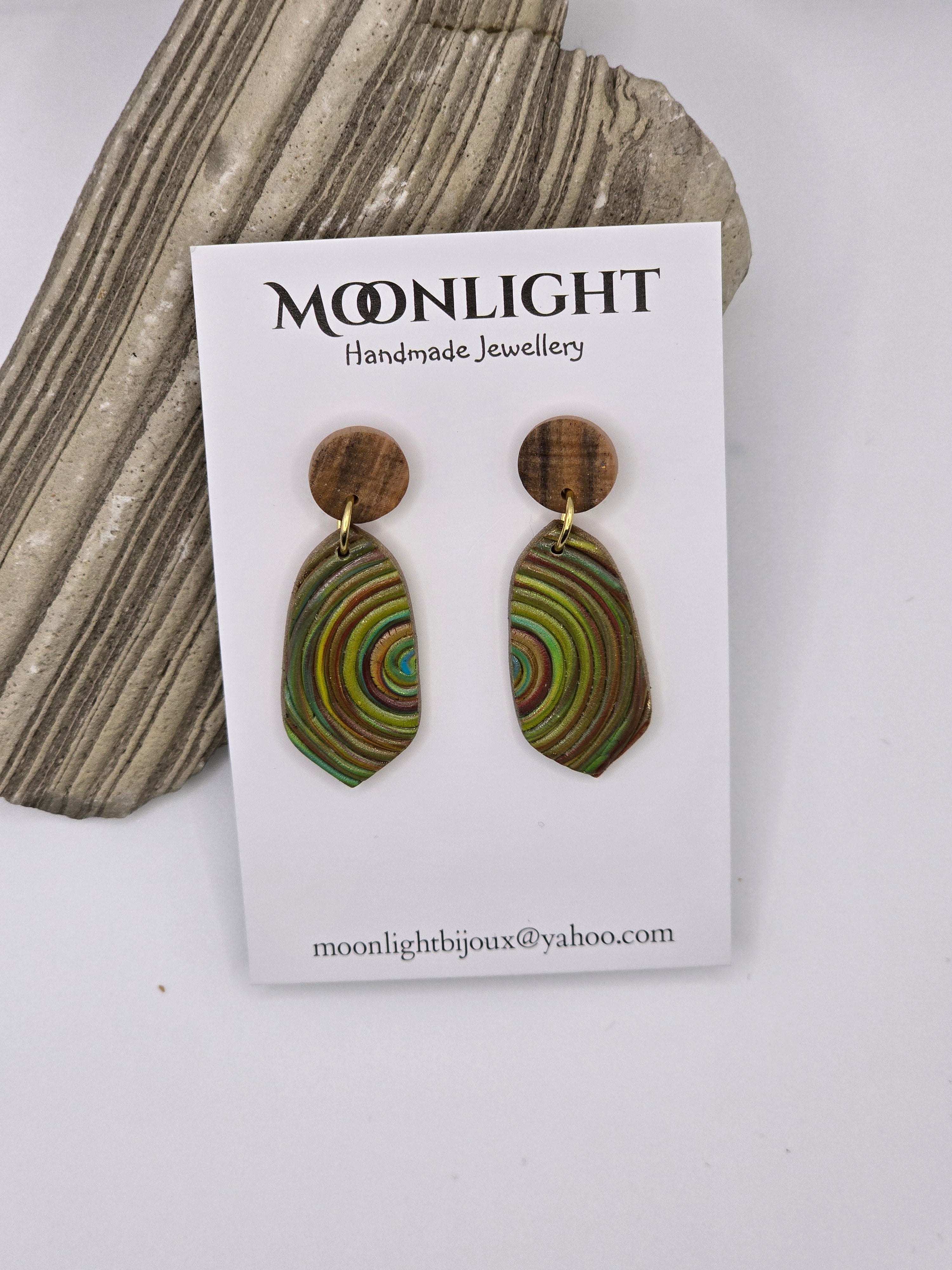 Multi Colour Textured Earrings