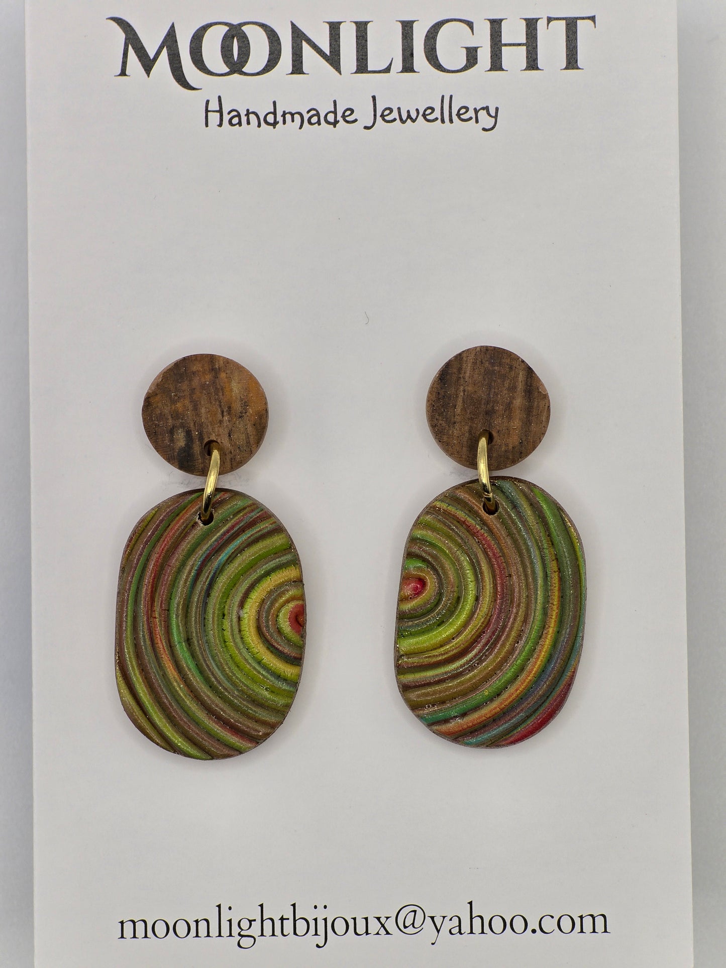 Multi Colour Textured Earrings