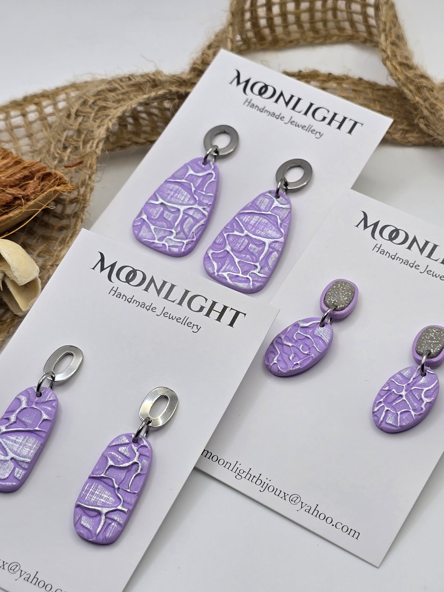 Luna Lilac Collection - Earrings (various shapes)