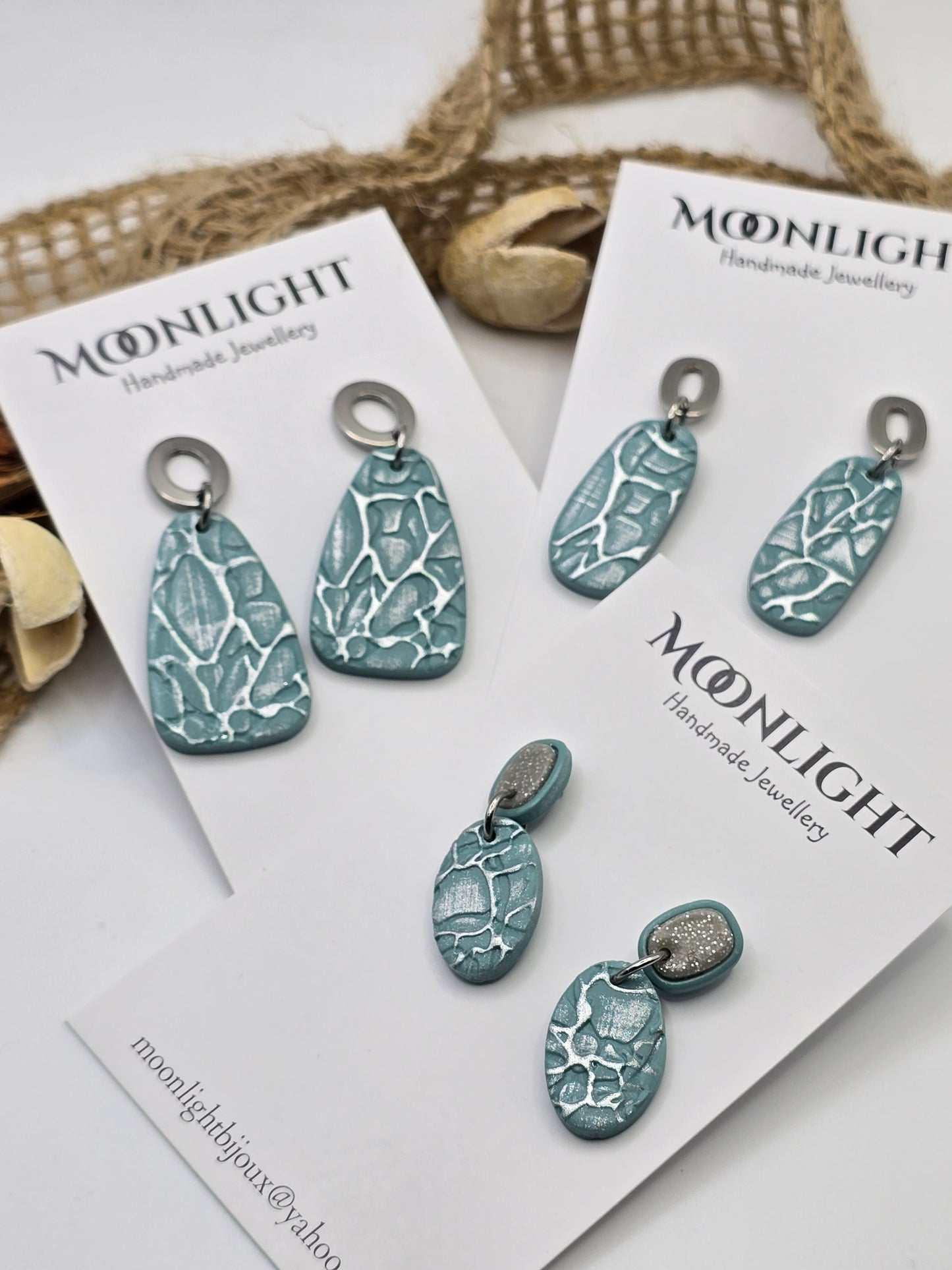 Luna Teal Collection - Earrings (various shapes)